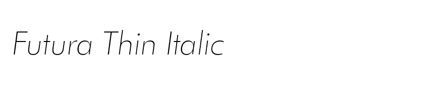 Futura Thin Italic