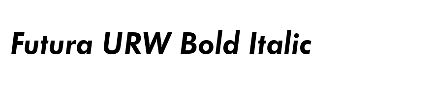 Futura URW Bold Italic