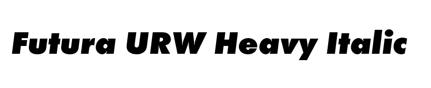 Futura URW Heavy Italic