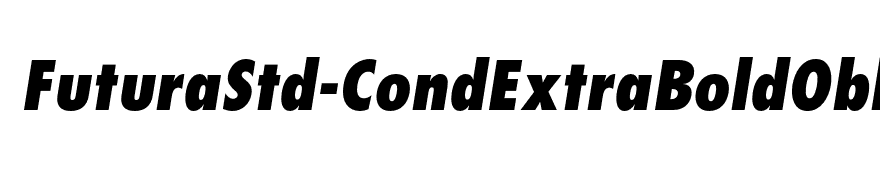 FuturaStd-CondExtraBoldObl