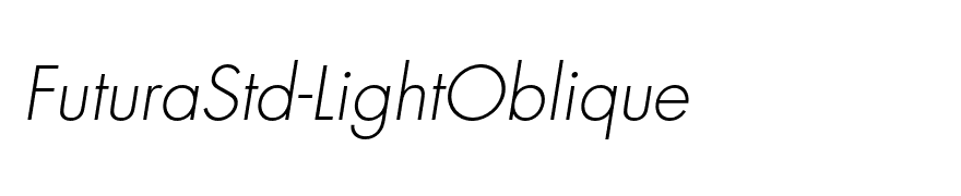 FuturaStd-LightOblique