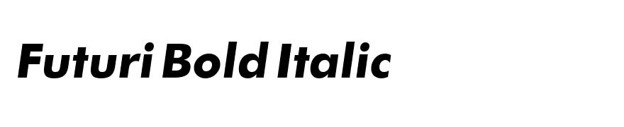 Futuri Bold Italic
