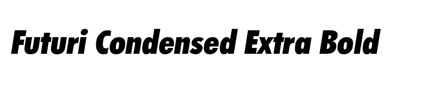 Futuri Condensed Extra Bold