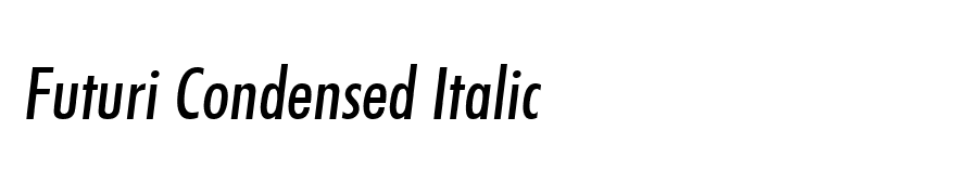 Futuri Condensed Italic