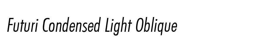 Futuri Condensed Light Oblique