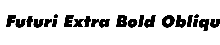 Futuri Extra Bold Oblique