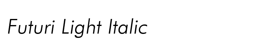 Futuri Light Italic