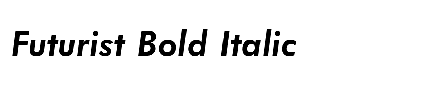 Futurist Bold Italic