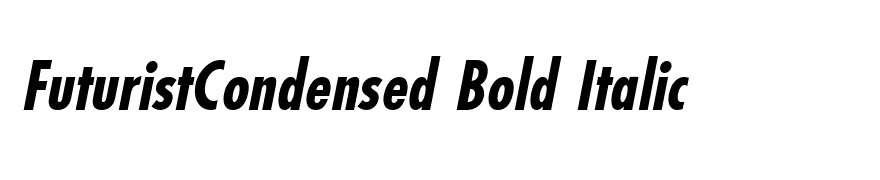 FuturistCondensed Bold Italic