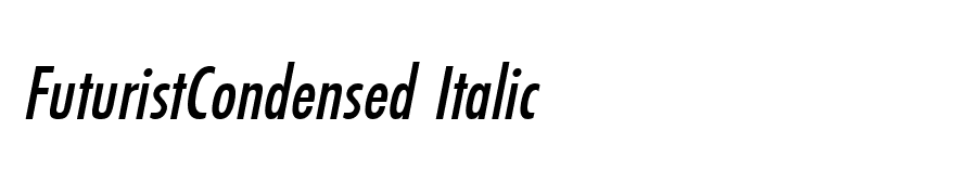 FuturistCondensed Italic