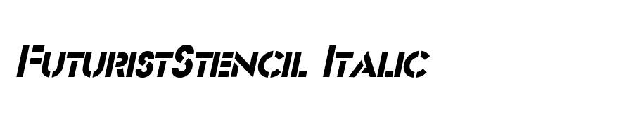 FuturistStencil Italic