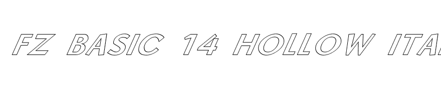 FZ BASIC 14 HOLLOW ITALIC
