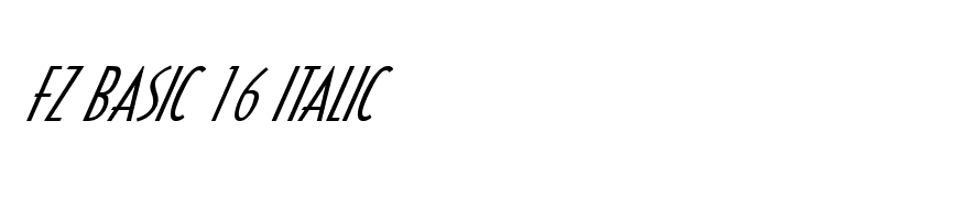 FZ BASIC 16 ITALIC