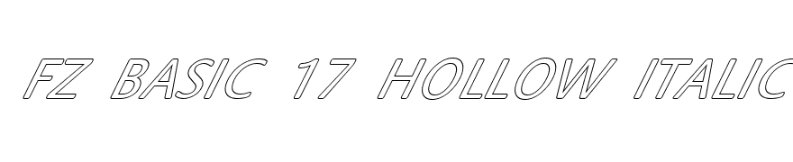 FZ BASIC 17 HOLLOW ITALIC