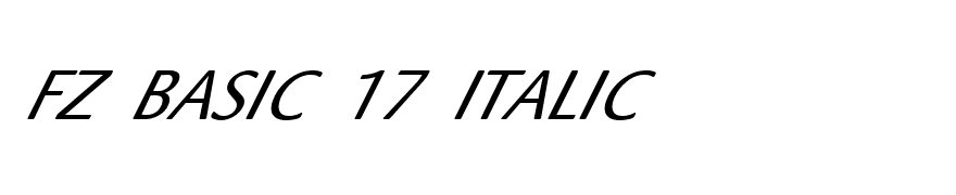FZ BASIC 17 ITALIC