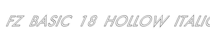 FZ BASIC 18 HOLLOW ITALIC