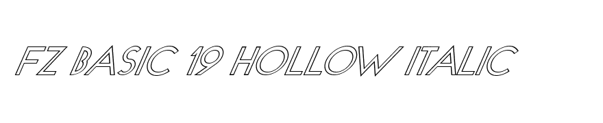 FZ BASIC 19 HOLLOW ITALIC