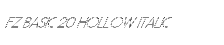 FZ BASIC 20 HOLLOW ITALIC