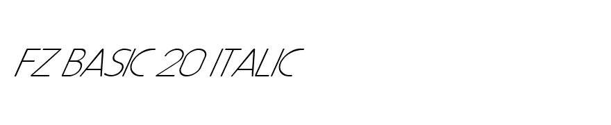 FZ BASIC 20 ITALIC