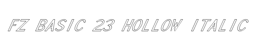 FZ BASIC 23 HOLLOW ITALIC
