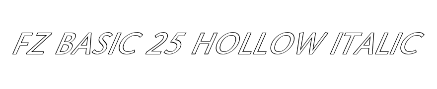 FZ BASIC 25 HOLLOW ITALIC