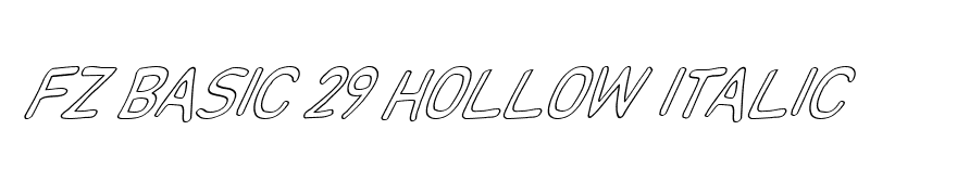FZ BASIC 29 HOLLOW ITALIC