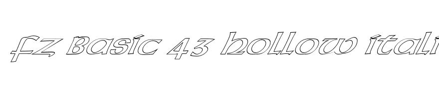 FZ BASIC 43 HOLLOW ITALIC