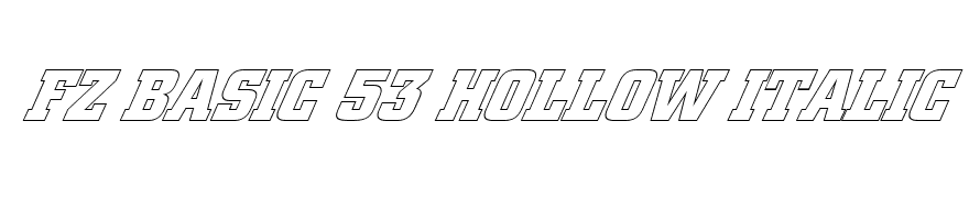 FZ BASIC 53 HOLLOW ITALIC