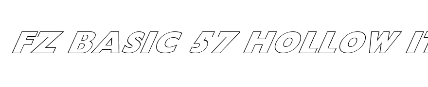 FZ BASIC 57 HOLLOW ITALIC