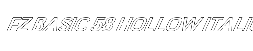 FZ BASIC 58 HOLLOW ITALIC