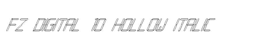 FZ DIGITAL 10 HOLLOW ITALIC