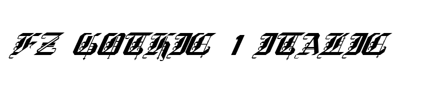 FZ GOTHIC 1 ITALIC