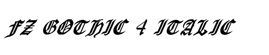 FZ GOTHIC 4 ITALIC