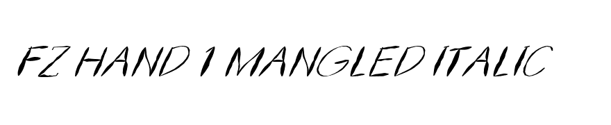 FZ HAND 1 MANGLED ITALIC