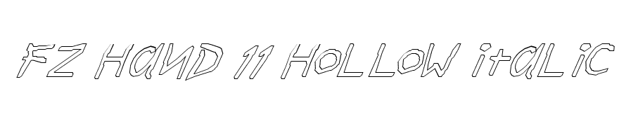 FZ HAND 11 HOLLOW ITALIC