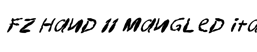 FZ HAND 11 MANGLED ITALIC