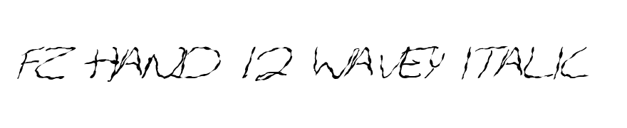 FZ HAND 12 WAVEY ITALIC