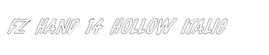 FZ HAND 14 HOLLOW ITALIC