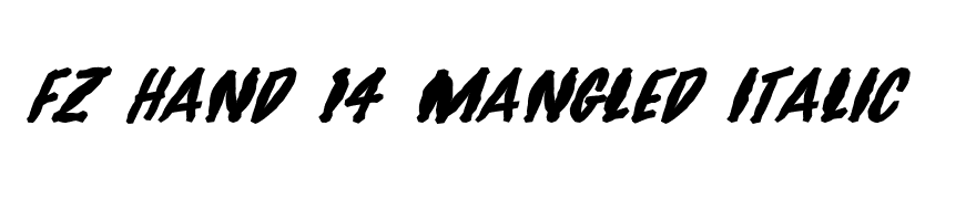 FZ HAND 14 MANGLED ITALIC