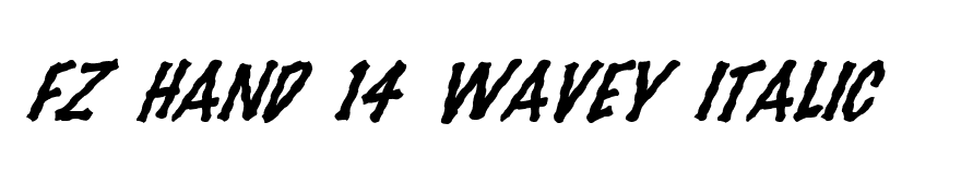 FZ HAND 14 WAVEY ITALIC