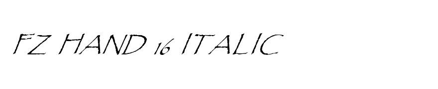FZ HAND 16 ITALIC