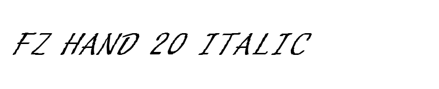 FZ HAND 20 ITALIC