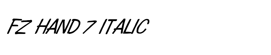 FZ HAND 7 ITALIC