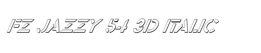 FZ JAZZY 54 3D ITALIC