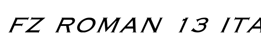 FZ ROMAN 13 ITALIC