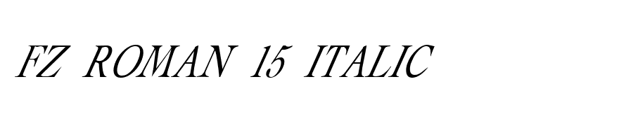 FZ ROMAN 15 ITALIC