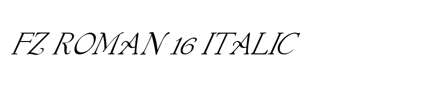 FZ ROMAN 16 ITALIC