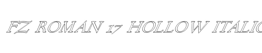 FZ ROMAN 17 HOLLOW ITALIC