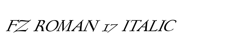 FZ ROMAN 17 ITALIC