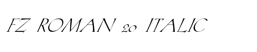 FZ ROMAN 20 ITALIC